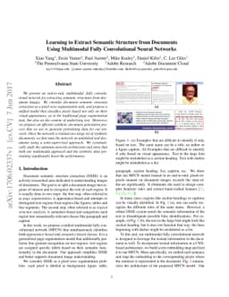 Learning to Extract Semantic Structure from Documents Using Multimodal
  Fully Convolutional Neural Network