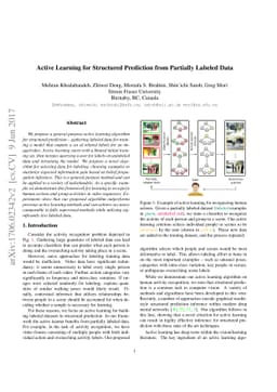 Active Learning for Structured Prediction from Partially Labeled Data