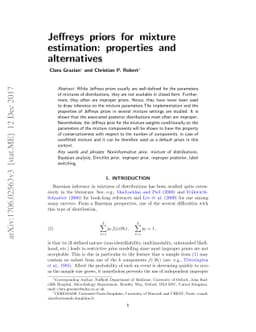 Jeffreys priors for mixture estimation: properties and alternatives
