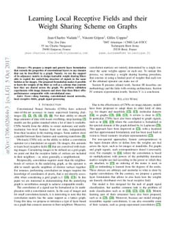 Learning Local Receptive Fields and their Weight Sharing Scheme on
  Graphs