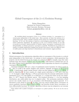 Global Convergence of the (1+1) Evolution Strategy