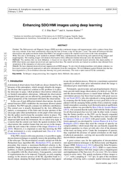Enhancing SDO/HMI images using deep learning