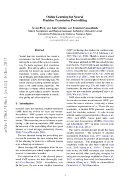 Online Learning for Neural Machine Translation Post-editing