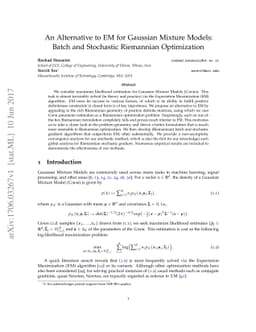 An Alternative to EM for Gaussian Mixture Models: Batch and Stochastic
  Riemannian Optimization