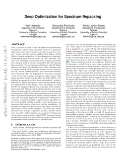 Deep Optimization for Spectrum Repacking