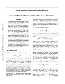 On the Sampling Problem for Kernel Quadrature