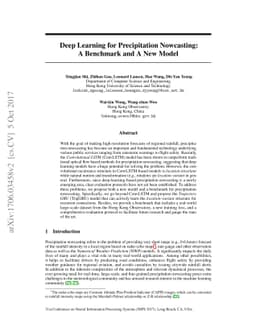 Deep Learning for Precipitation Nowcasting: A Benchmark and A New Model