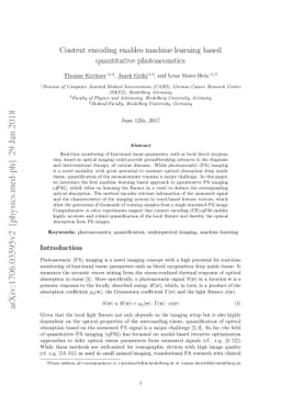 Context encoding enables machine learning-based quantitative
  photoacoustics