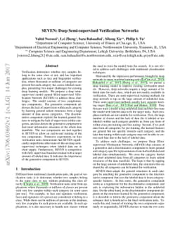 SEVEN: Deep Semi-supervised Verification Networks