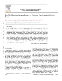 Joint Max Margin and Semantic Features for Continuous Event Detection in
  Complex Scenes