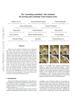The "something something" video database for learning and evaluating
  visual common sense