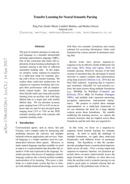 Transfer Learning for Neural Semantic Parsing
