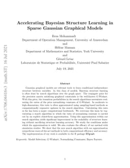 Accelerating Bayesian Structure Learning in Sparse Gaussian Graphical
  Models