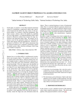 SalProp: Salient object proposals via aggregated edge cues