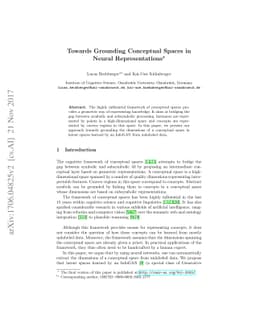 Towards Grounding Conceptual Spaces in Neural Representations