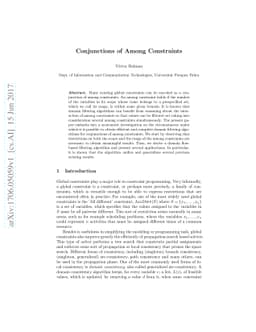 Conjunctions of Among Constraints