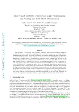 Improving Scalability of Inductive Logic Programming via Pruning and
  Best-Effort Optimisation