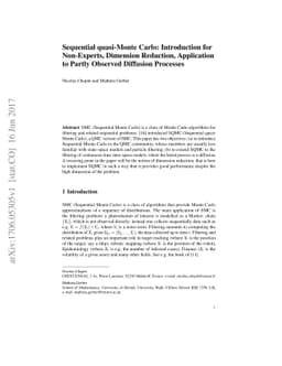 Sequential quasi-Monte Carlo: Introduction for Non-Experts, Dimension
  Reduction, Application to Partly Observed Diffusion Processes