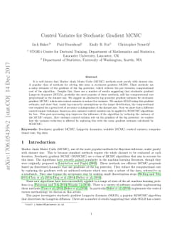 Control Variates for Stochastic Gradient MCMC