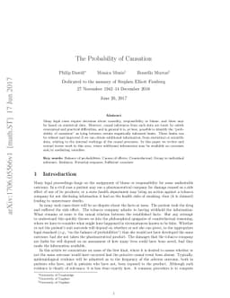 The Probability of Causation