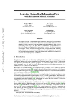 Learning Hierarchical Information Flow with Recurrent Neural Modules