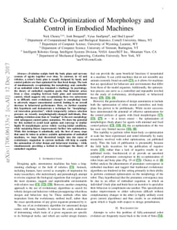 Scalable Co-Optimization of Morphology and Control in Embodied Machines