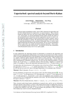 Unperturbed: spectral analysis beyond Davis-Kahan