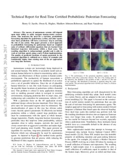 Technical Report for Real-Time Certified Probabilistic Pedestrian
  Forecasting