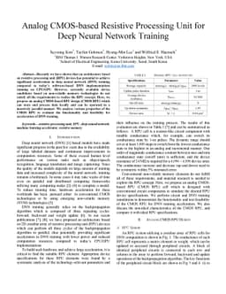 Analog CMOS-based Resistive Processing Unit for Deep Neural Network
  Training