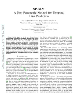 NPGLM: A Non-Parametric Method for Temporal Link Prediction