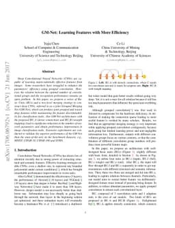GM-Net: Learning Features with More Efficiency