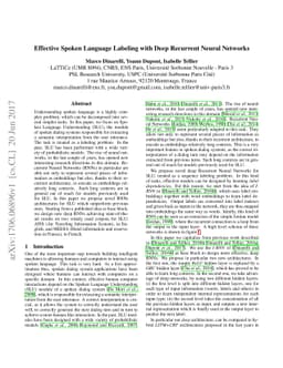 Effective Spoken Language Labeling with Deep Recurrent Neural Networks