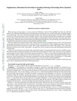 Knowledge-Concealing Evidencing of Knowledge about a Quantum State