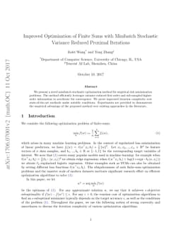 Improved Optimization of Finite Sums with Minibatch Stochastic Variance
  Reduced Proximal Iterations