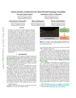 Gated-Attention Architectures for Task-Oriented Language Grounding