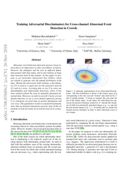 Training Adversarial Discriminators for Cross-channel Abnormal Event
  Detection in Crowds