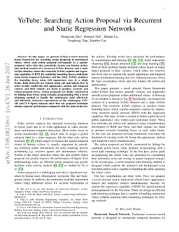 YoTube: Searching Action Proposal via Recurrent and Static Regression
  Networks