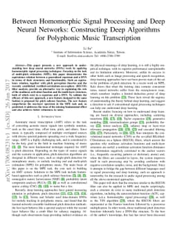 Between Homomorphic Signal Processing and Deep Neural Networks:
  Constructing Deep Algorithms for Polyphonic Music Transcription