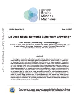 Do Deep Neural Networks Suffer from Crowding?