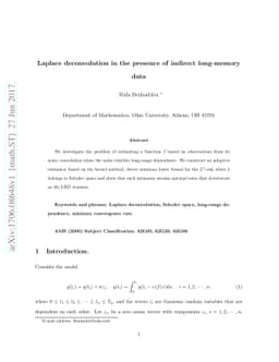Laplace deconvolution in the presence of indirect long-memory data