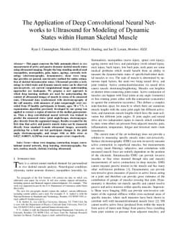 The application of deep convolutional neural networks to ultrasound for
  modelling of dynamic states within human skeletal muscle