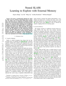 Neural SLAM: Learning to Explore with External Memory