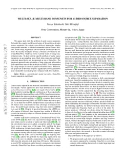 Multi-scale Multi-band DenseNets for Audio Source Separation