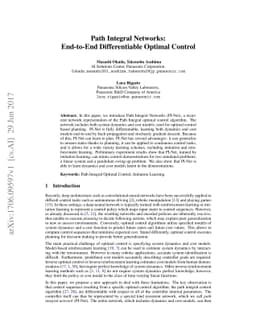Path Integral Networks: End-to-End Differentiable Optimal Control