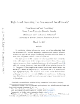 Tight Load Balancing via Randomized Local Search