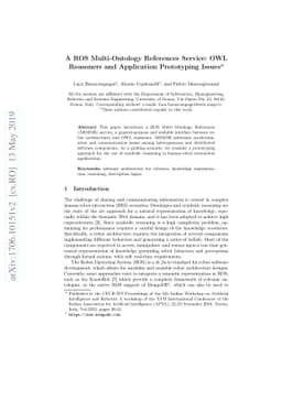 A ROS multi-ontology references services: OWL reasoners and application
  prototyping issues