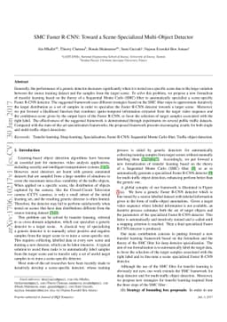 SMC Faster R-CNN: Toward a scene-specialized multi-object detector