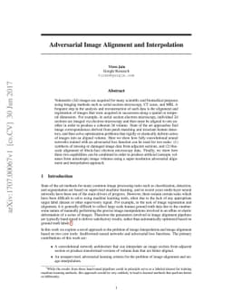 Adversarial Image Alignment and Interpolation