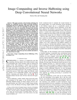 Image Companding and Inverse Halftoning using Deep Convolutional Neural
  Networks