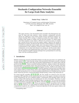 Stochastic Configuration Networks Ensemble for Large-Scale Data
  Analytics